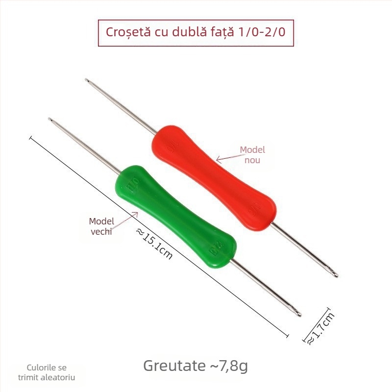 Croșete colorate cu două capete, unelte DIY, croșete din plastic pentru fabricarea bijuteriilor, croșete de înaltă calitate, în stoc en-gros