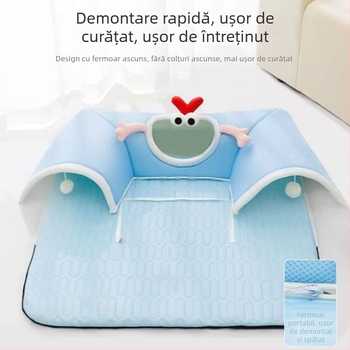Cuib din latex pentru animale de companie: canapea pentru câini, pernă pentru pisici, cuib detașabil și lavabil, tunel de joacă pentru pisici.