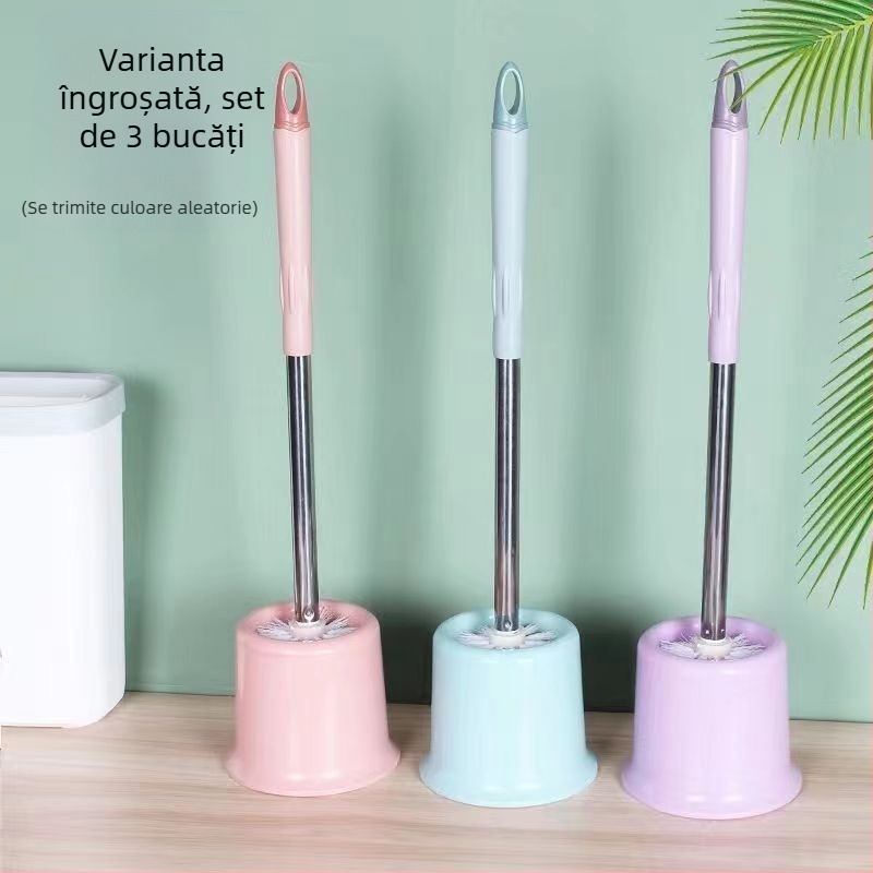 Perie de toaletă cu mâner lung și bază - set de curățare pentru baie