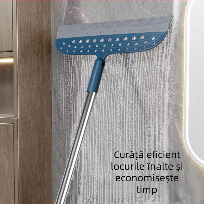 Mătură din silicon pentru evacuarea apei, cap de 28 cm, instrument de curățare pentru baie, îmbunătățit
