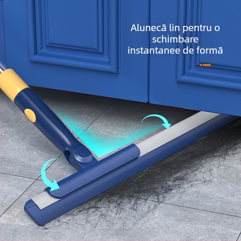 Racleta de podea din plastic pentru baie, cu ștergător din silicon