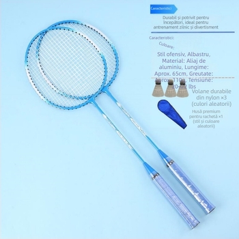 Rachetă de badminton din aliaj ultra-ușor – set dublu de rachete pentru adulți, bărbați și femei, antrenament sportiv