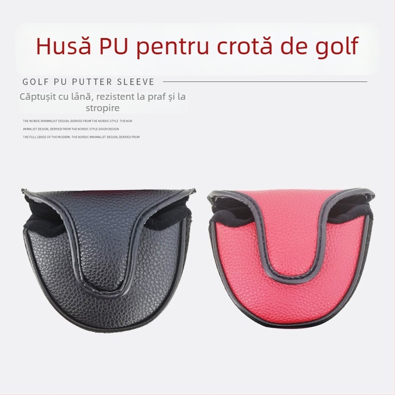 Husă PU pentru capul de golf și manșon pentru putter, cu logo, personalizabil
