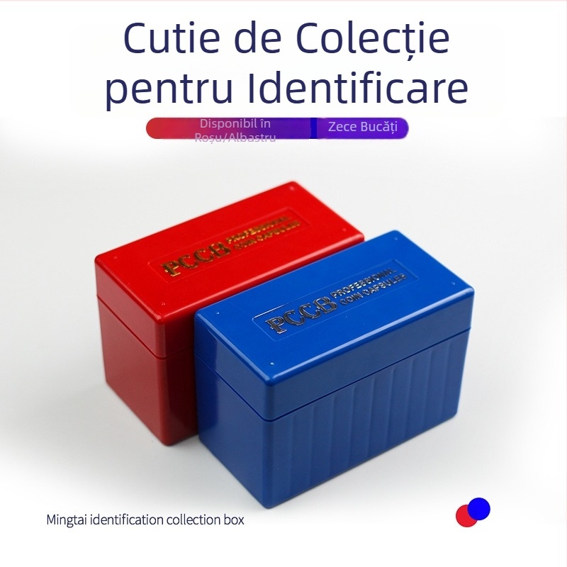 Cutie de identificare a monedelor PCCB Mingtai, set de 10 monede pentru colecție și depozitare