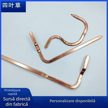 Radiator din cupru pur, cu formă specială îndoită, profil plat ultra-subțire, țeavă DIY de răcire cu 4 țevi de transfer termic