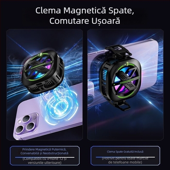 JS82E 2 în 1 clip magnetic pe spate cu răcire pe bază de semiconductori pentru telefoane și tablete