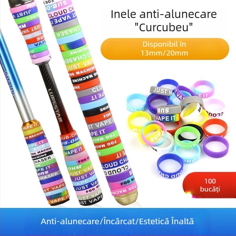 Îmbrăcare pentru mânerul undiței cu inel antiderapant din silicon – husă de protecție a mânerului