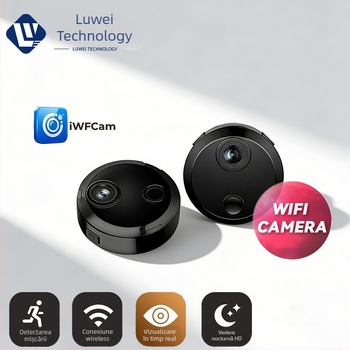 HDQ15 Cameră wireless pentru securitate casnică și supraveghere internă, cameră de acțiune pentru exterior, definiție înaltă, Wi-Fi