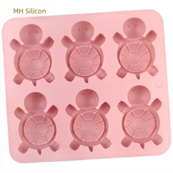 Minghao formă din silicon cu 6 cavități în formă de țestoasă pentru mousse, săpun, aromaterapie, DIY coacere și săpun artizanal rece