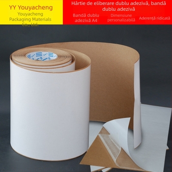 Folie autocolante dublu-adezivă format A4, forme dreptunghiulare/pătrate/rotunde, 50 de foi
