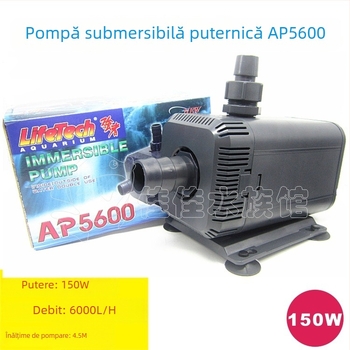Lifetech AP5600 Pompa Submersibilă de Filtrare Ultra-Quiet pentru Acvariu, 150W