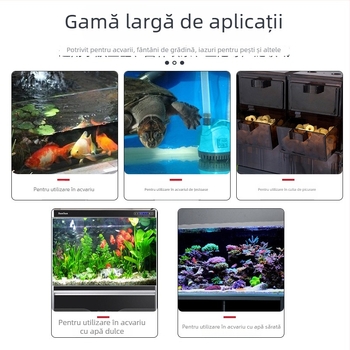 Pompa submersibilă multifuncțională cu protecție la funcționare fără apă, filtrare silențioasă, circulație a apei și eliminare deșeuri din acvariu