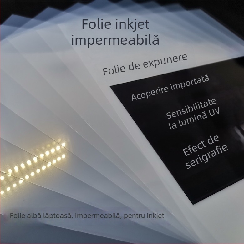 Folie transparentă rezistentă la apă pentru imprimare cu cerneală
