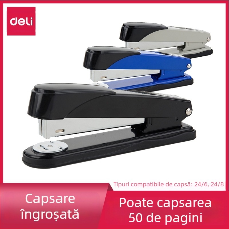 Deli 0314 Capsator metalic greu, 12G, legare 50 de pagini