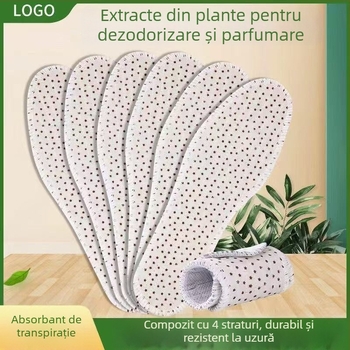 Insoles deodorante pentru bărbați și femei, din bumbac, respirabile, absorbante, păstrează aroma, pentru pantofi din piele