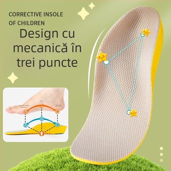Tălpi ortopedice pentru corecția platfusului la copii, moi, respirante, absorbante la transpirație, cu sprijin pentru arc, potrivite pentru adidași pentru copii