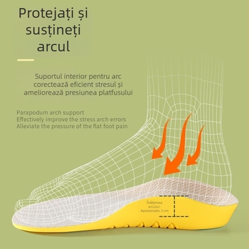 Tălpi ortopedice pentru corecția platfusului la copii, moi, respirante, absorbante la transpirație, cu sprijin pentru arc, potrivite pentru adidași pentru copii