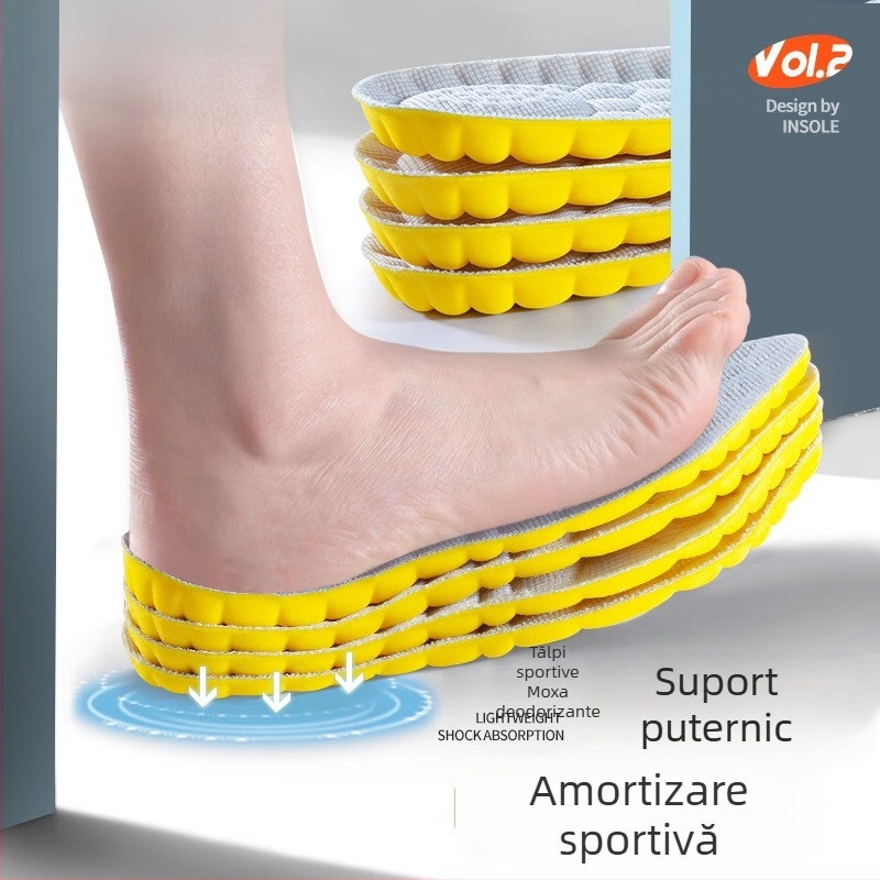 Tălpi sport din PU – ultra moi, respirante, absorbante de transpirație, confort pentru stat îndelungat, elasticitate înaltă și amortizare, pentru adidași și încălțăminte casual (unisex)