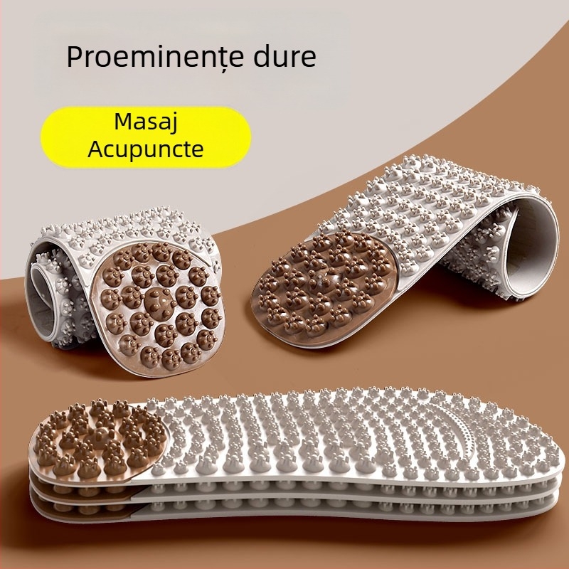Tălpi de masaj pentru picioare cu știfturi dure stimulează punctele de acupresiune, particulele dure liniștesc tălpile