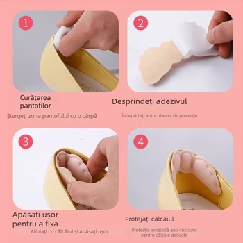 Pernuțe pentru toc pentru tocuri înalte – anti-frecare, previn frecarea și alunecarea, jumătate de mărime