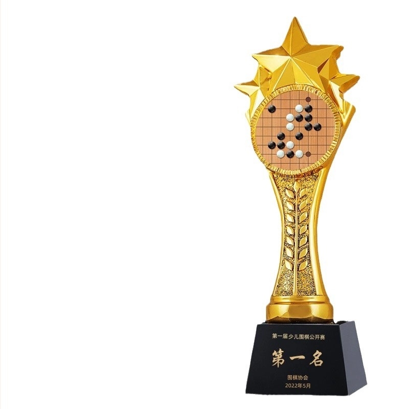 Trofeu de cristal personalizat pentru concursuri de jocuri de societate – Go, șah, Gomoku și damă, suvenir premium