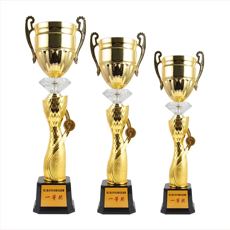 Trofeu metalic pentru evenimente sportive – Campion la fotbal și baschet – Premiu creativ pentru evenimente sportive școlare