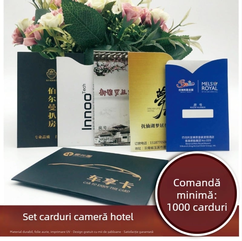 Suport personalizat pentru cardul de cameră, pentru hoteluri și pensiuni, carduri de cumpărături și de membru al clubului de afaceri, suport din hârtie