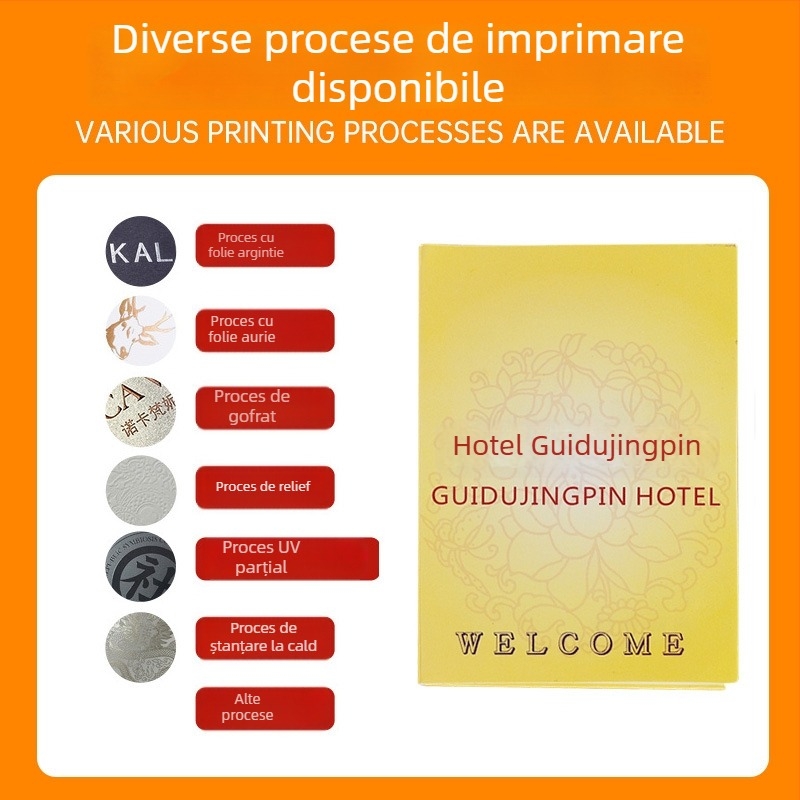 Suport personalizat pentru cardul de cameră, pentru hoteluri și pensiuni, carduri de cumpărături și de membru al clubului de afaceri, suport din hârtie