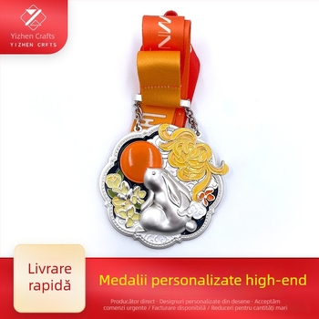 Medalii metalice personalizate pentru evenimente sportive și maratoane, medalii din aliaj de zinc, argintiu și bronz, medalii comemorative de onoare și acordare