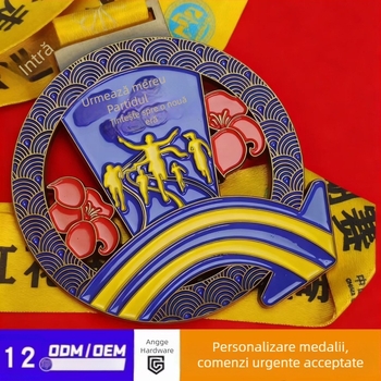Medalii metalice premium, personalizate pentru maratoane și competiții de fotbal