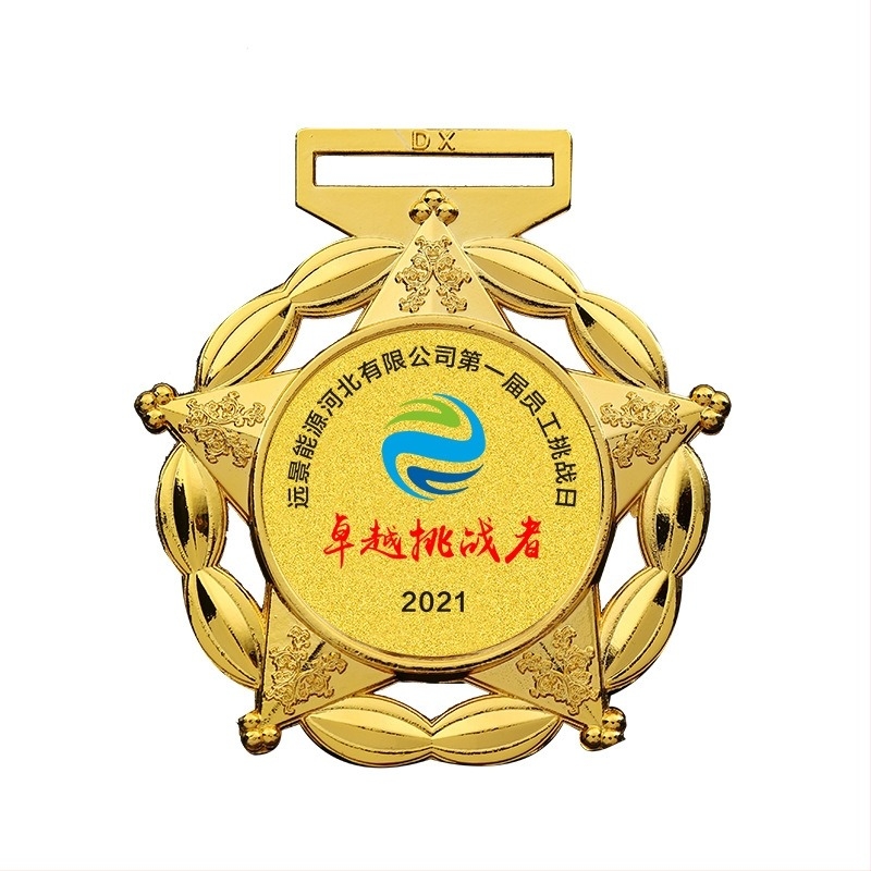 Medalie metalică personalizată pentru eveniment de maraton, placată cu aur, medalie memorială pentru copii