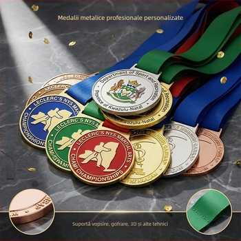 Medalie de maraton din aliaj zinc-aluminiu, turnată, premiu pentru evenimente și plăcuță memorială, imprimare logo personalizabil