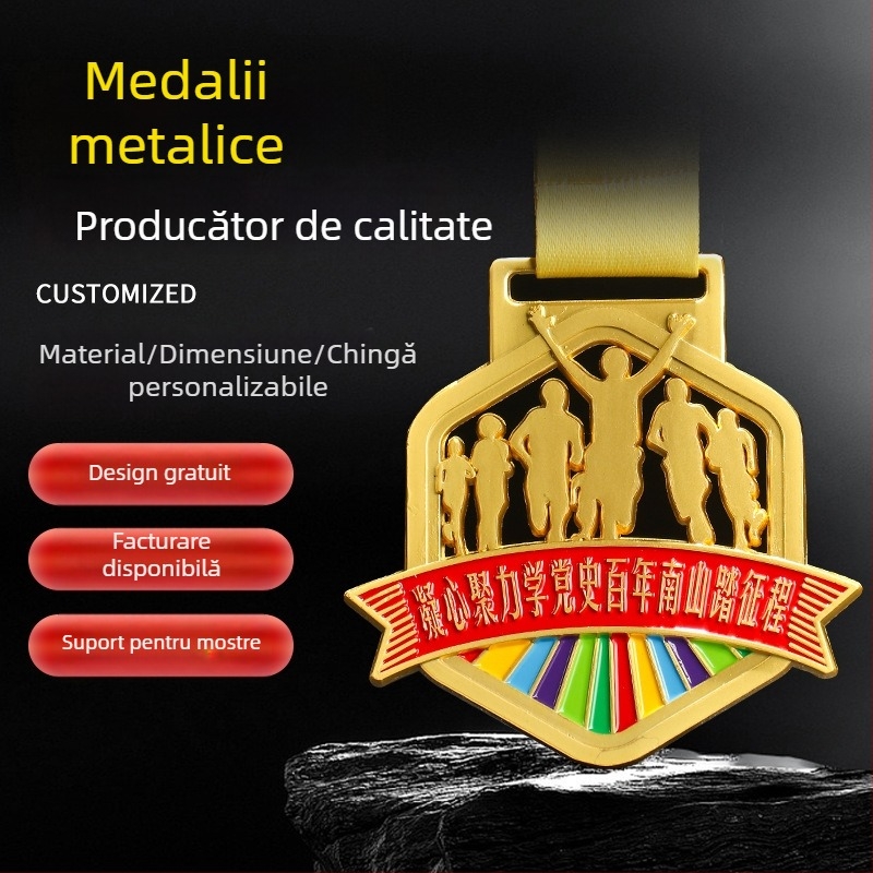 Medalii metalice personalizate pentru evenimente sportive, maratoane, drumeții pe campus, competiții de înot, distincții onorifice și medalii de aur