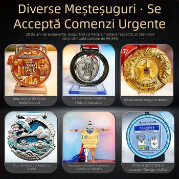 Medalii metalice de maraton personalizate pentru întâlniri sportive școlare, competiții cross-country și evenimente de alergare și ciclism
