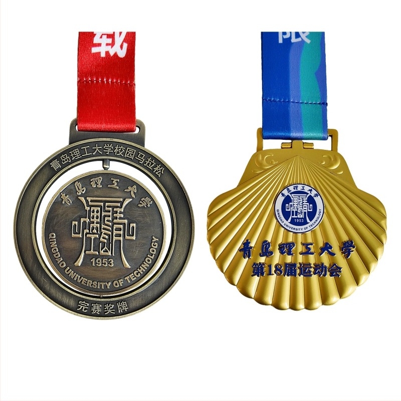 Medalii metalice de maraton personalizate pentru întâlniri sportive școlare, competiții cross-country și evenimente de alergare și ciclism