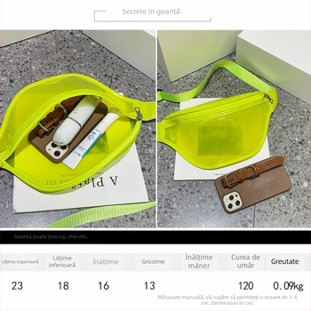 Geantă mică transparentă pentru femei, cu curea crossbody, vară 2026, stilată și drăguță