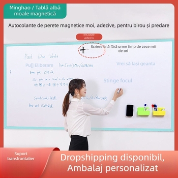 Tablă albă magnetică, ușor de curățat, autocolant de perete pentru casă și birou, ideală pentru desenele copiilor pe tablă verde