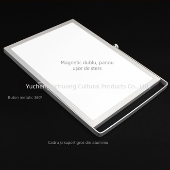 Tablă albă magnetică rotativă, cu două fețe, portabilă, cu cadru din aluminiu, pliabilă pentru copii
