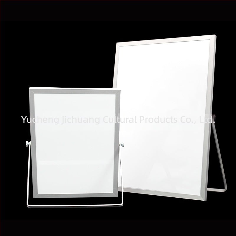 Tablă albă magnetică rotativă, cu două fețe, portabilă, cu cadru din aluminiu, pliabilă pentru copii