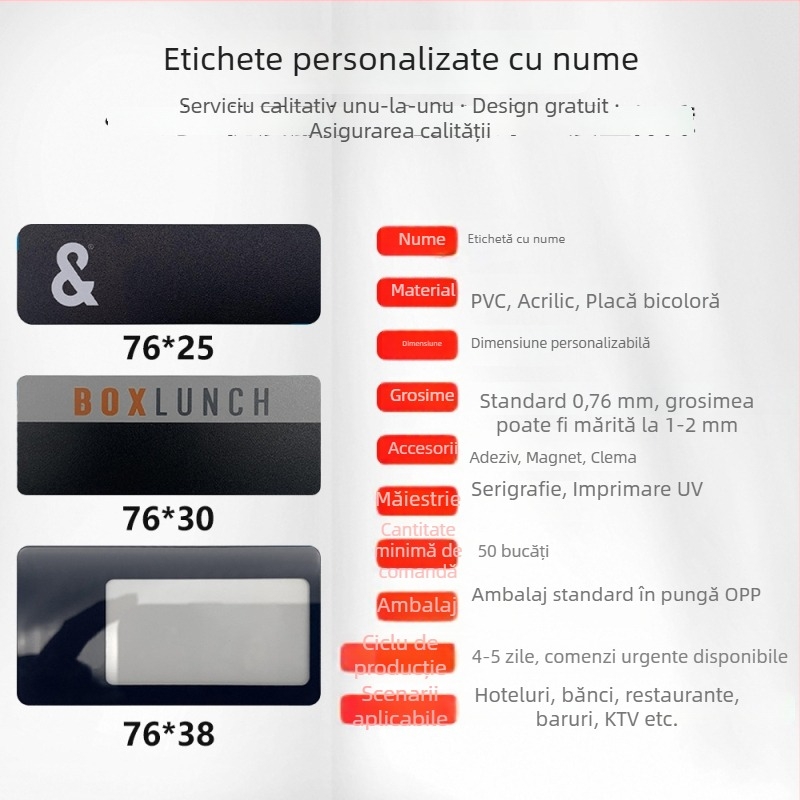 Insignă cu epoxy rezistentă la apă, cu ac sau magnet, spate din plastic, etichetă de nume acrilică, insignă de serviciu personalizabilă, înlocuibil