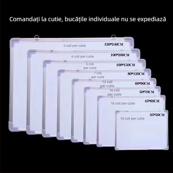 Tablă magnetică dublu-față, suprafață albă și verde, montaj pe perete pentru birou, predare și instruire