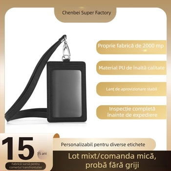 Carcasă personalizată pentru card de identificare cu șnur, card de angajat, card de student și card de masă