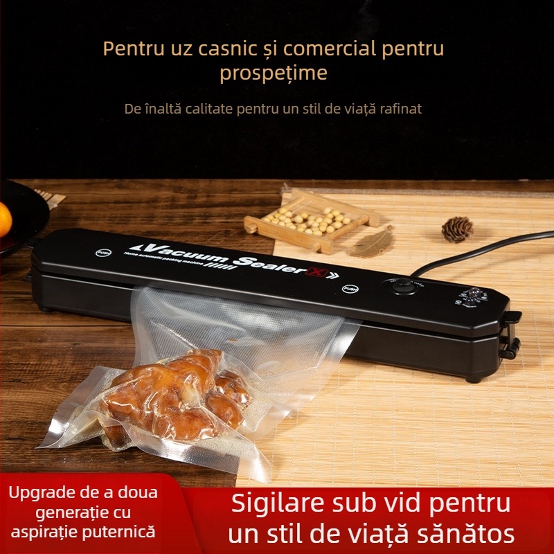 Mașină de sigilat în vid, portabilă, compactă, pentru ambalarea alimentelor