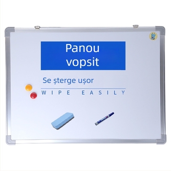 Blue Elephant tablă albă magnetică, dublu față, pentru birou și predare, montare pe perete, 35×50 cm