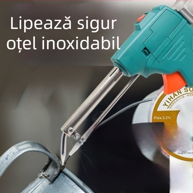 Mașină de lipit complet automată, pistol de lipit portabil, bandă luminoasă, unealtă rapidă de lipit, sârmă de lipit inclusă