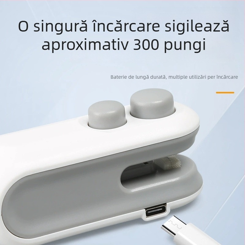 Aparat portabil de sigilat pungile din plastic pentru alimente — aparat mic, manual