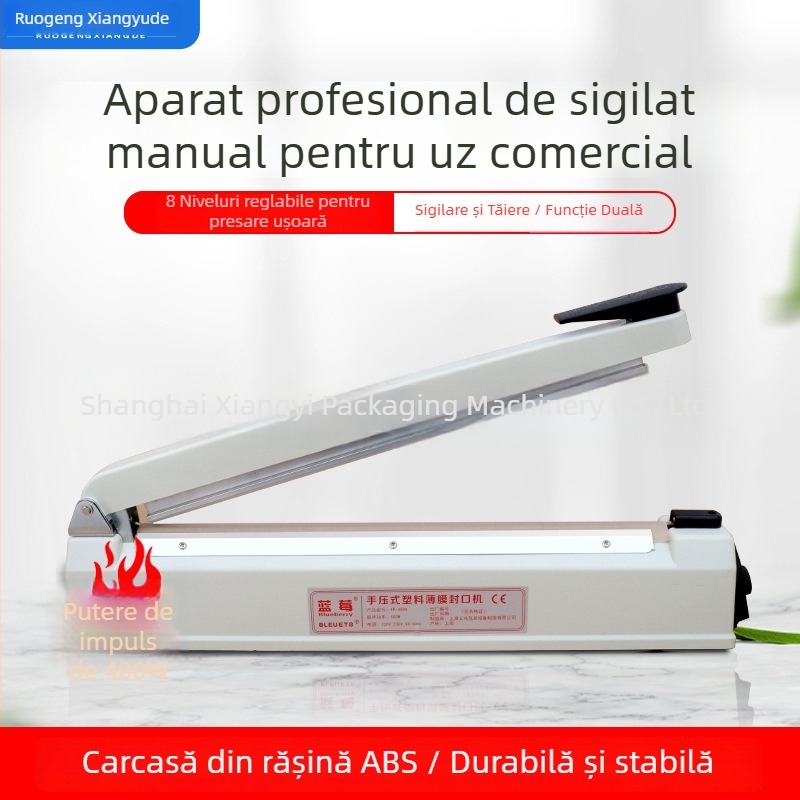Blueberry FR-300A Mașină manuală de sigilat pungi din plastic pentru ceai, sigilare și tăiere a filmului nețesut
