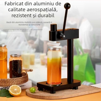 Mașină manuală de sigilare a dozelor Zhuo Jin, personalizată, pentru utilizare comercială în cafenele cu ceai cu lapte și tarabe cu sucuri