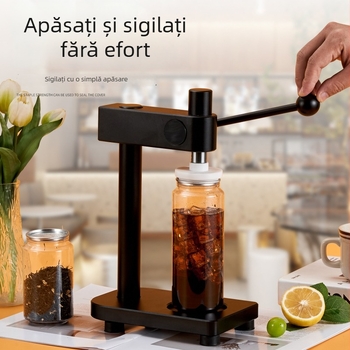 Mașină manuală de sigilare a dozelor Zhuo Jin, personalizată, pentru utilizare comercială în cafenele cu ceai cu lapte și tarabe cu sucuri