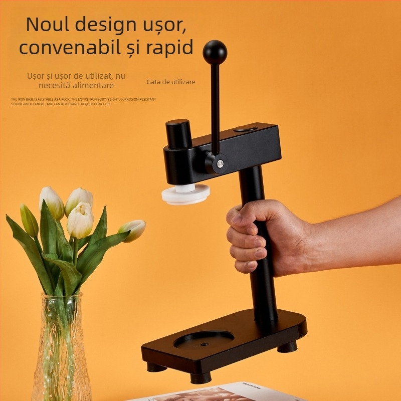 Mașină manuală de sigilare a dozelor Zhuo Jin, personalizată, pentru utilizare comercială în cafenele cu ceai cu lapte și tarabe cu sucuri